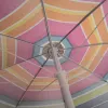 1-meter polyester filament floral pattern striped beach umbrella, customizable advertising, factory direct sales Application Scenario